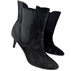 LAUREN BY RALPH LAUREN! BLACK GENUINE SUEDE LEATHER POINTY TOE BOOTS! SZ 10B